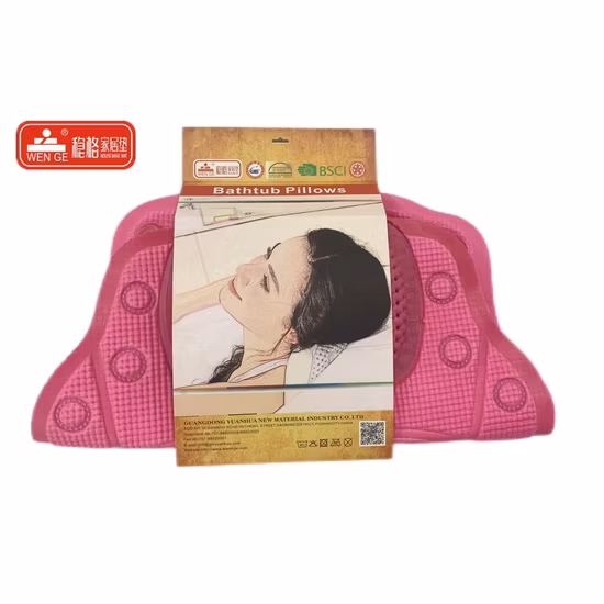 Set di cuscini per vasca da bagno SPA ecologici all'ingrosso, poggiatesta, con ventose